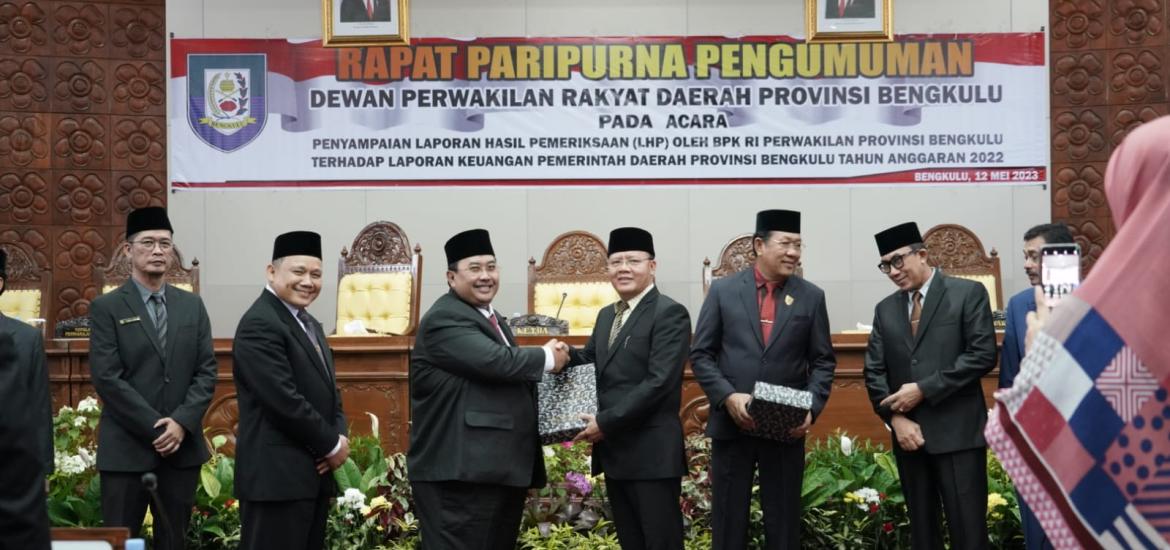 Pemprov Bengkulu kembali Raih Opini WTP Enam Kali Berturut-Turut