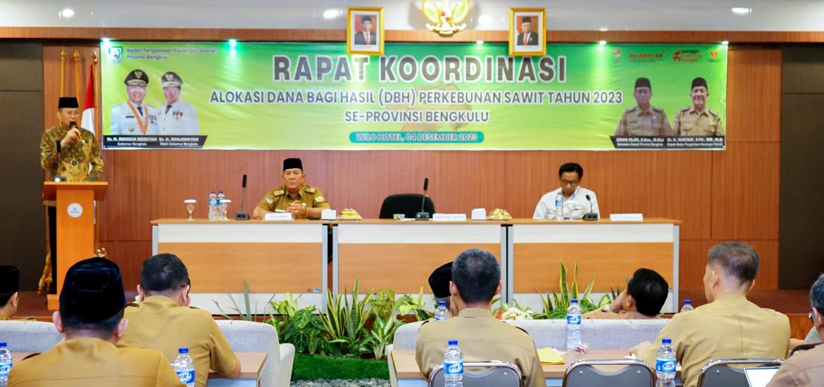 Pemprov Bengkulu Bahas Alokasi Dana Bagi Hasil Perkebunan Sawit
