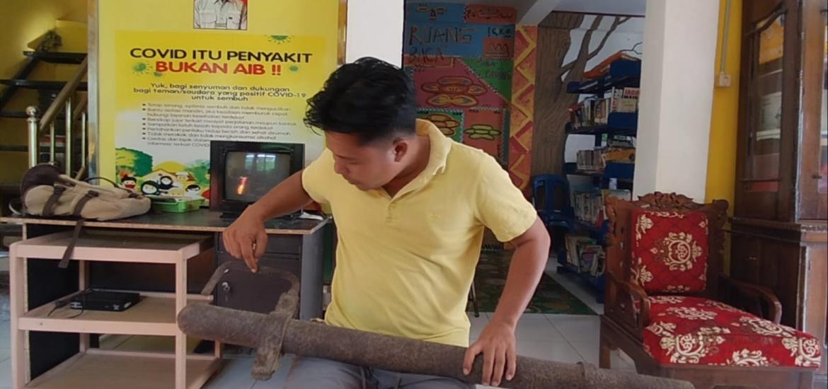 Ditemukan Meriam Zaman Perang di Desa Taba Padang Kecamatan Seberang Musi