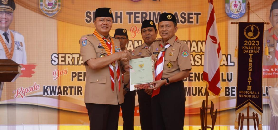 Kwartir Daerah Pramuka 07 Bengkulu dapat hibah lahan dan bangunan