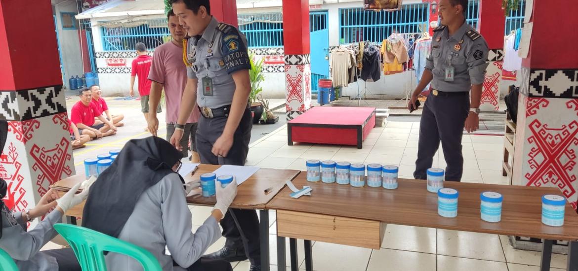 Rutan Kota Agung Lampung Gelar Tes Urine Demi Wujudkan Zona Bebas Narkoba