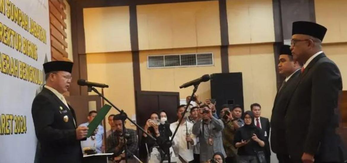 Pelantikan Dirut Bank Bengkulu