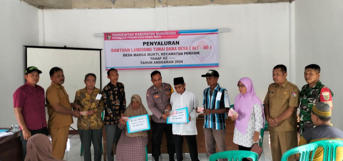 Pemdes Marga Mukti Cairkan BLT DD Tahap Satu Tahun 2024