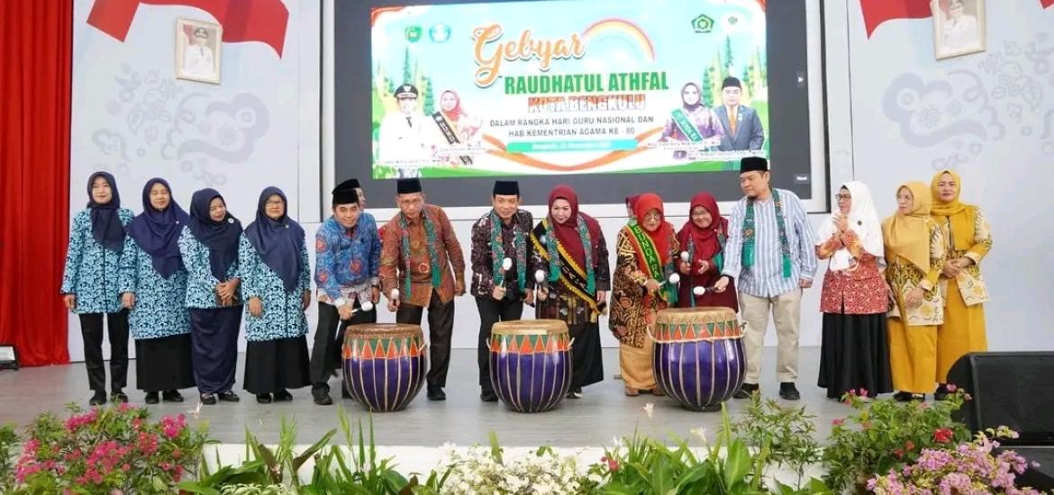 Dedy Wahyudi Resmi Buka Gebyar RA Kota Bengkulu Peringati Hari Guru dan HAB Kemenag