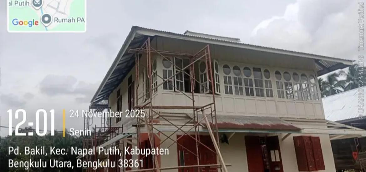 Proyek Pemugaran Rumah Sejarah AK Gani di Napal Putih 