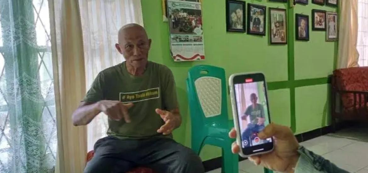 Ahmad Rifai, salah satu warga terdampak limbah Mie gacoan