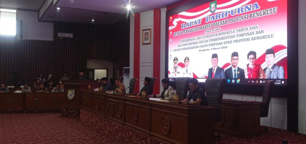 Rapat paripurna DPRD provinsi bengkulu