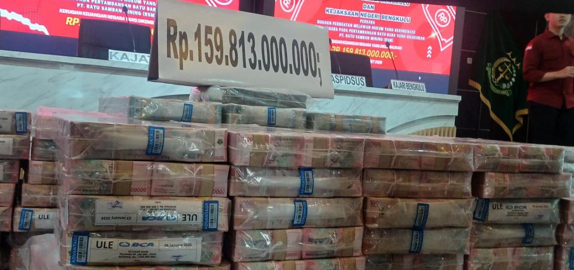 Foto Penampakan Uang Pengganti Kerugian negara, Korupsi Tambang