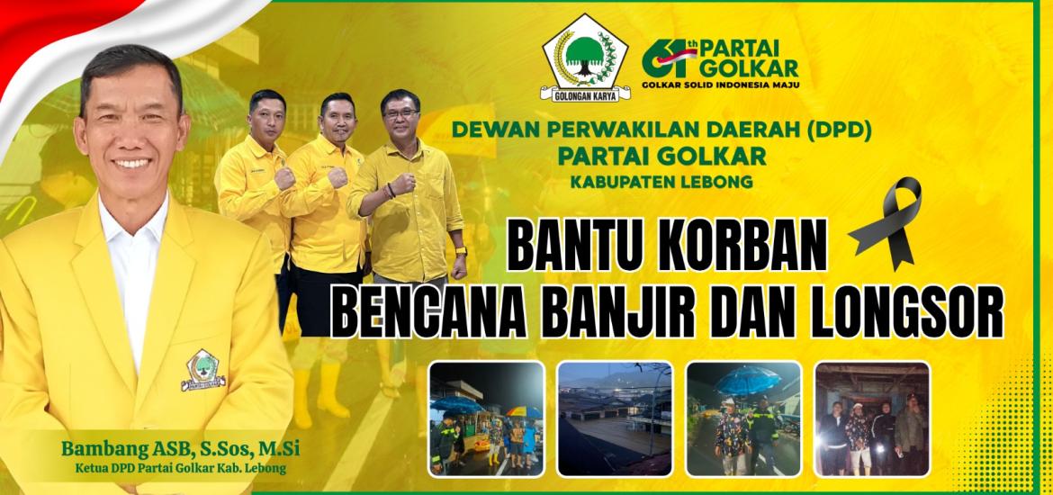 Golkar lebong bantu korban bencana banjir dan longsor 