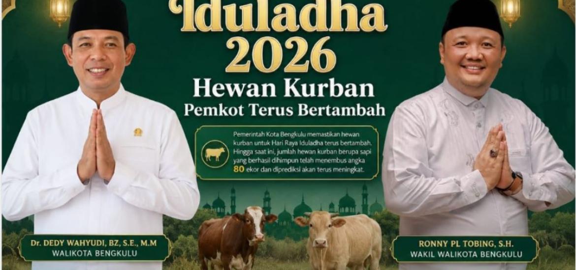 Iduladha 2026, Pemkot Bengkulu Targetkan Distribusi Kurban Merata ke Seluruh Wilayah