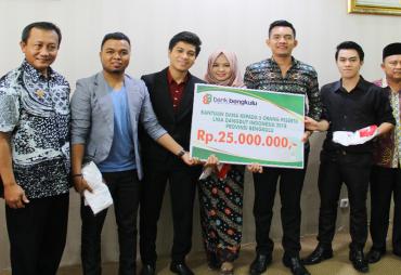 Pemprov melalui Bank Bengkulu juga memberikan bantuan senilai 25 Juta kepada 5 finalis Liga Dangdut Indonesia