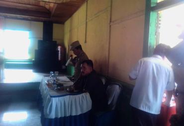 Pihak Kecamatan Lebong Tengah memberikan sambutan