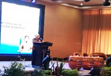 Plt Irjen Kemendagri Sri Wahyuningsih menyampaikan sambutan