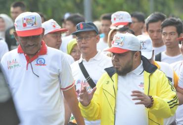 Walikota Bengkulu Helmi Hasan saat kegiatan Milenial Road Safety Festival