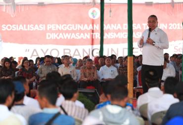 Mendes PDTT, Eko Putro Sandjodo Sosialisasikan Prioritas Penggunaan Dana Desa di Kawasan Transmigasi Mukomuko
