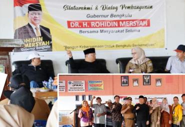 Gubernur Rohidin saat kunker di Desa Hargo Binangun Seluma