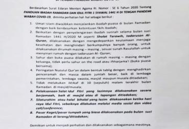 Ini Panduan Pemkot Bengkulu Terkait Ibadah Bulan Ramadhan…