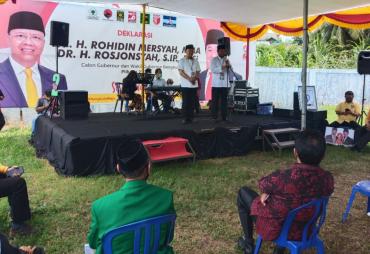 Calon Wakil Gubernur Bengkulu Rosjinsyah Syahili saat menyampaikan sambutan