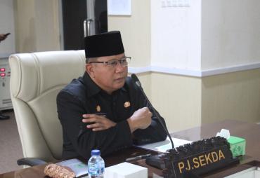 emkab Muba Ikuti Rakor Pengendalian Inflasi Bersama Mendagri melalui Zoom