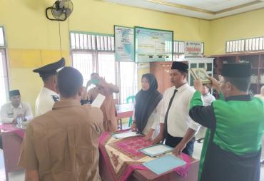 Sumpah Janji Jabatan, Kades Lalang Luas Aman Zikri Lantik 2…