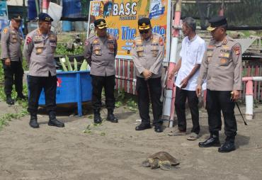 Kapolda Bengkulu Tinjau Konservasi Rumah Penyu di Bengkulu…
