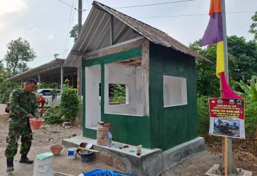 Pembangunan Pos Kamling Dusun Gompyong Masuki Tahap Akhir