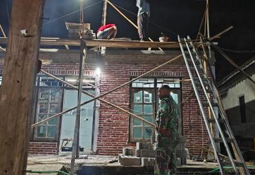 Tak Kenal Waktu, Satgas TMMD Ke-129 Terus Kebutan…