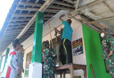 Sertu Agung Pimpin Pemugaran Rumah