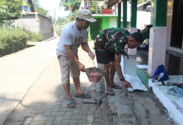 Teras Mushola An Nur Dipercantik, Satgas TMMD