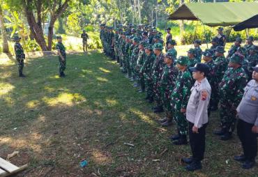 Kapten Inf Kamami Pimpin Apel Pagi, Satgas Kodim 0714/…