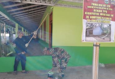 Sentuhan Satgas TMMD, TPQ Hidayatul Mubtadi’in
