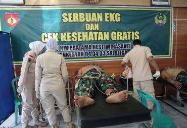 Anggota Kodim 0714/Salatiga Jalani Pemeriksaan EKG, Jaga…