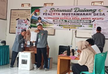 Pilkades PAW Tunggang berjalan Aman dan Kondusif, Nomor…